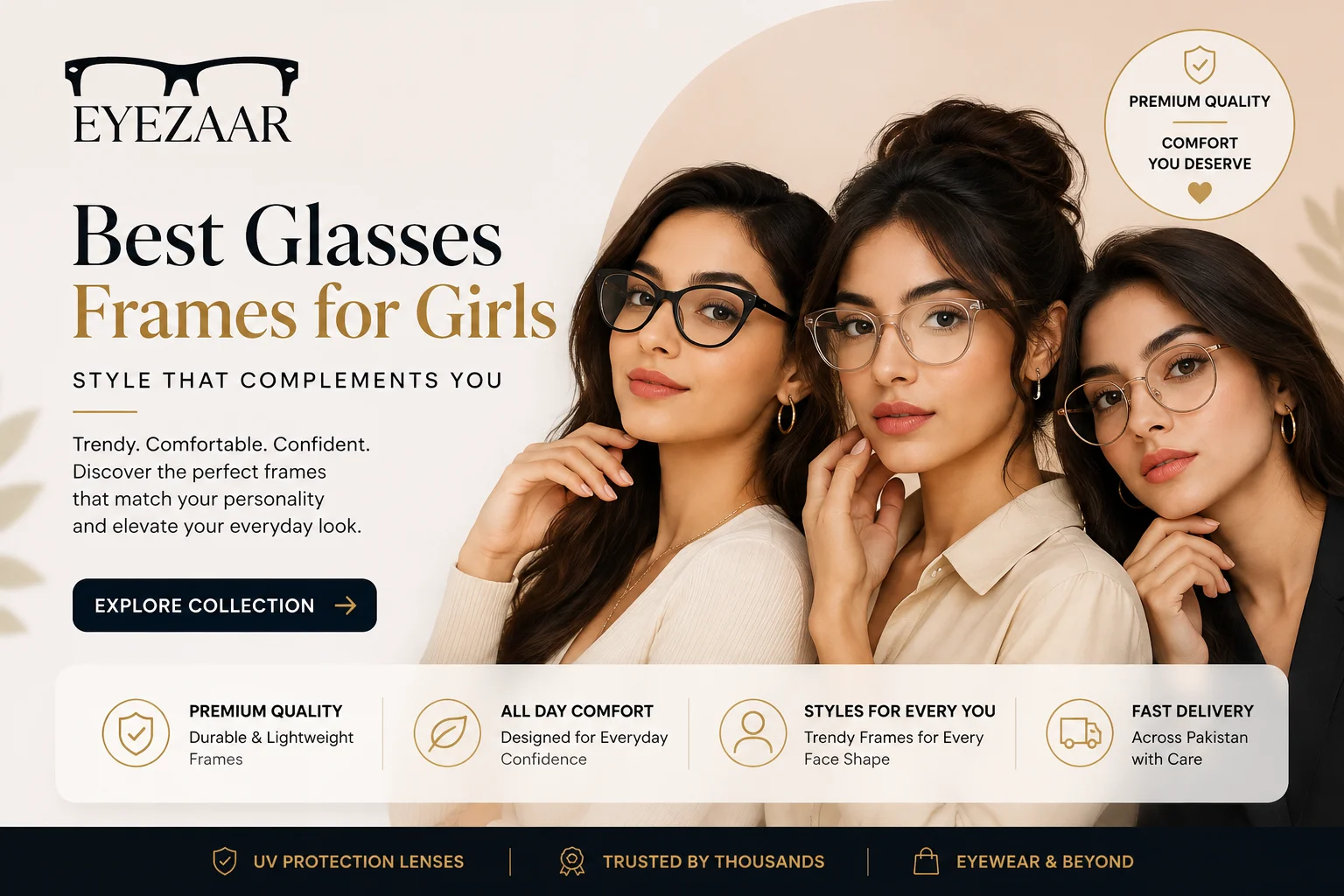 Best Glasses Frames for Girls in Pakistan (2026): The Complete Style & Face Shape Guide