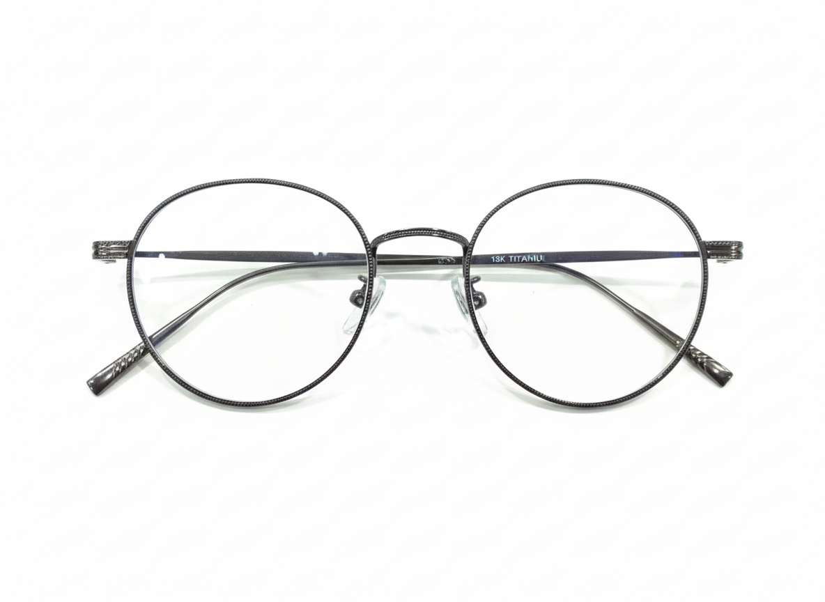 Eyezaar Premium Grey Oval Glasses for Men & Women | Model: EYEZAAR-0003