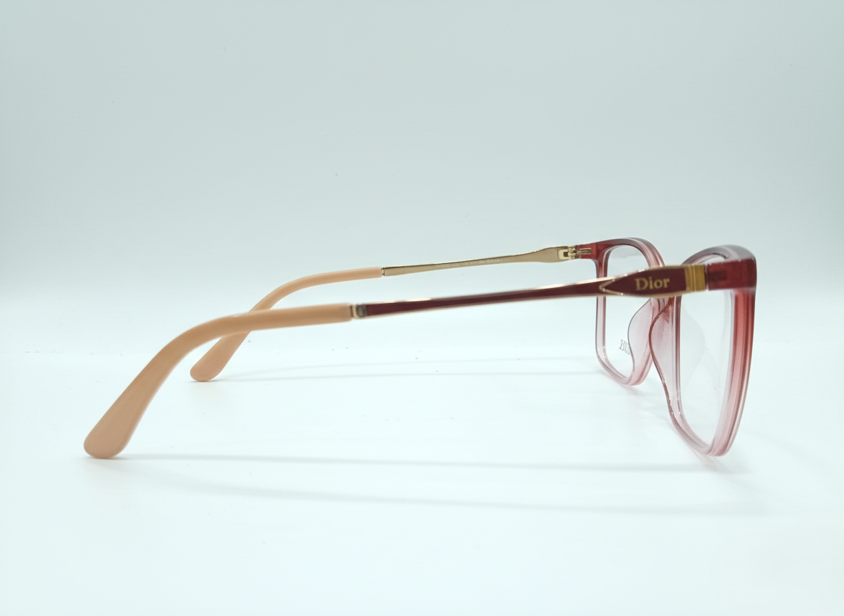 Eyezaar Elegant Crystal Transparent Glasses for Men & Women (Red & Champagne) | Model: EYEZAAR-0016