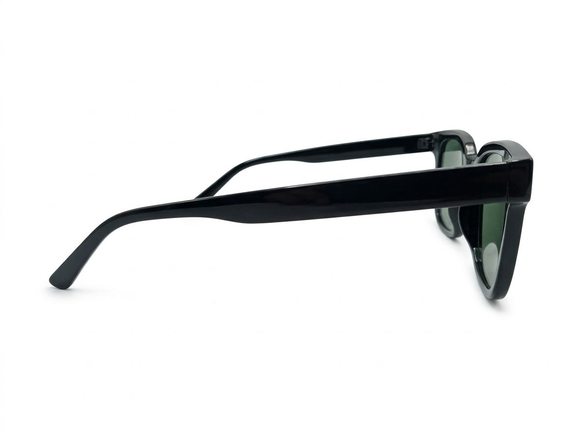 Eyezaar Modern Square Black Sunglasses for Men & Women | Model: EYEZAAR-0020