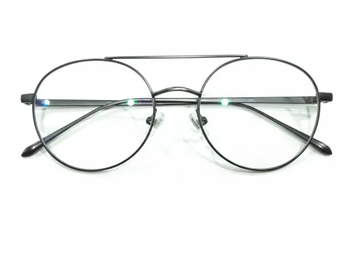 Eyezaar Premium Gunmetal Round Glasses for Men & Women | Model: EYEZAAR-0010