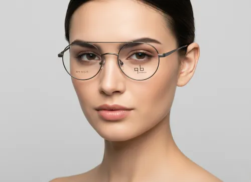 Eyezaar Premium Gunmetal Round Glasses for Men & Women | Model: EYEZAAR-0010