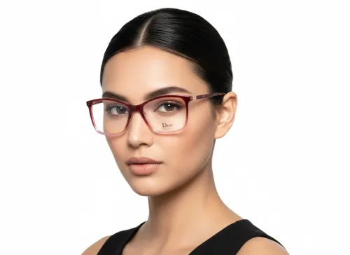 Eyezaar Elegant Crystal Transparent Glasses for Men & Women (Red & Champagne) | Model: EYEZAAR-0016