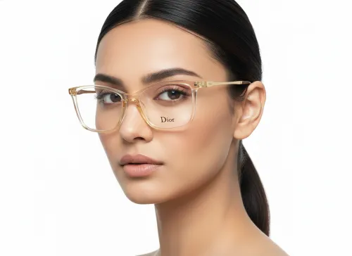 Eyezaar Elegant Crystal Transparent Glasses for Men & Women (Red & Champagne) | Model: EYEZAAR-0016