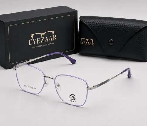 Eyezaar Premium Blue-Purple Blend Glasses for Women | Model: EYEZAAR-0007